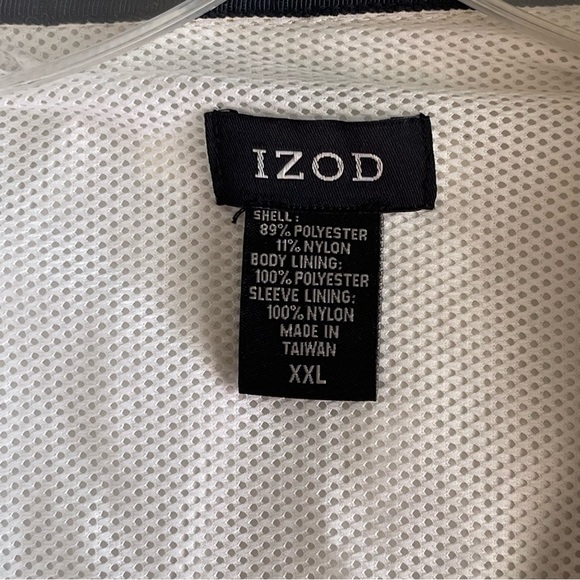 Men's Izod XFG White Golf Pullover Windbreaker Jacket size XXL - Picture 4 of 4